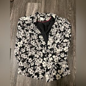 Black & White Floral Blazer